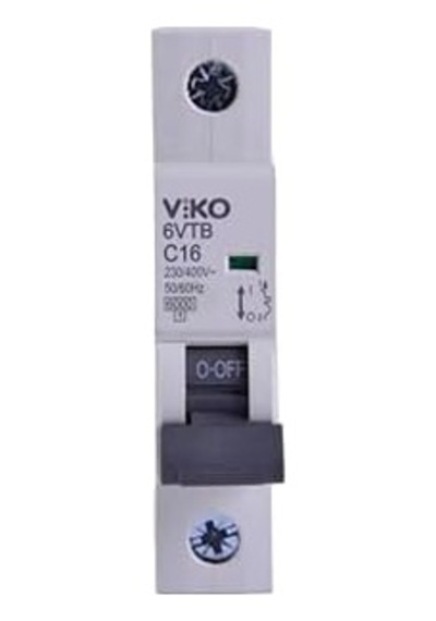 6vtb-1c16 Otomatik Sigorta 6ka C Tipi 1 Kutup 16a