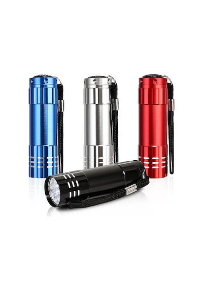 9 Led Li Pilli El Feneri Pratik Ve Ekonomik Aydınlatma Kompakt Günlük Kullanım Wt-036