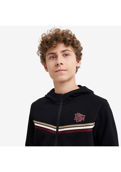Lescon Siyah Çocuk Fermuarlı Kapüşonlu Sweatshirt 26n-3130