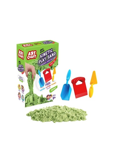 Mey İthalat 03692 Aksesuarlı Yeşil Kinetik Oyun Kumu 1000 Gr