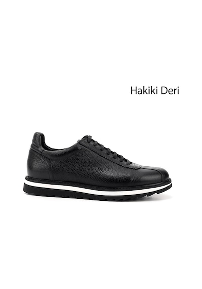 Gönderi(R) Gönderi R Erkek Siyah Bağcıklı Hakiki Deri Comfort Sneaker Ddma80338307 Siyah