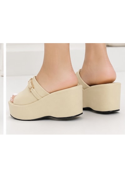 N Napa Shoe Np.9555.bej Saten Napa Shoe Kadın Dolgu Topuk Terlik Tokalı Platform Günlük Rahat Yazlık Terlik Bej N Napa Shoe Np.9555.bej Saten Napa Shoe Kadın Dolgu Topuk Terlik Tokalı Platform Günlük Rahat Yazlık Terlik Bej