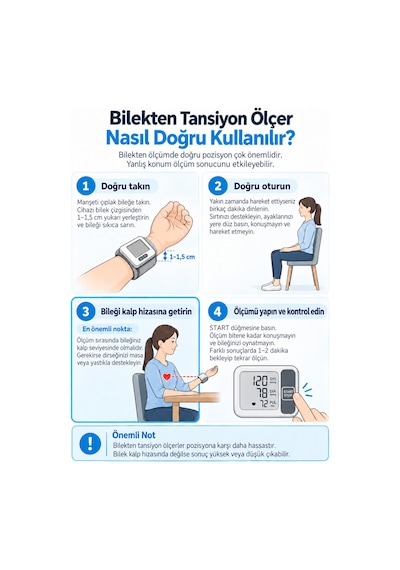 Wohler Bilekten Ölçer Dijital Tansiyon Aleti , Nabız Ölçer , 2 X 120 Ölçüm Hafıza , Saklama Kutulu