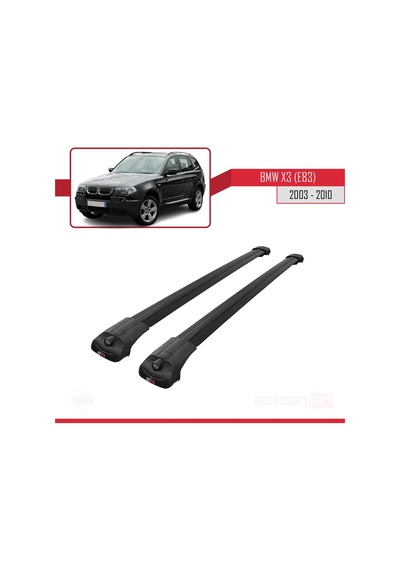 Bmw X3 E83 2003-2010 Arası İle Uyumlu Ace-1 Ara Atkı Tavan Barı Siyah