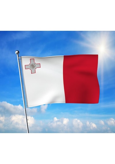 Malta Bayrağı Premium Raşel Kumaş 100x150 Cm Diğer