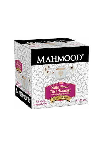 Mahmood Coffee Sütlü Şekerli Hazır Türk Kahvesi 12 x 25 G