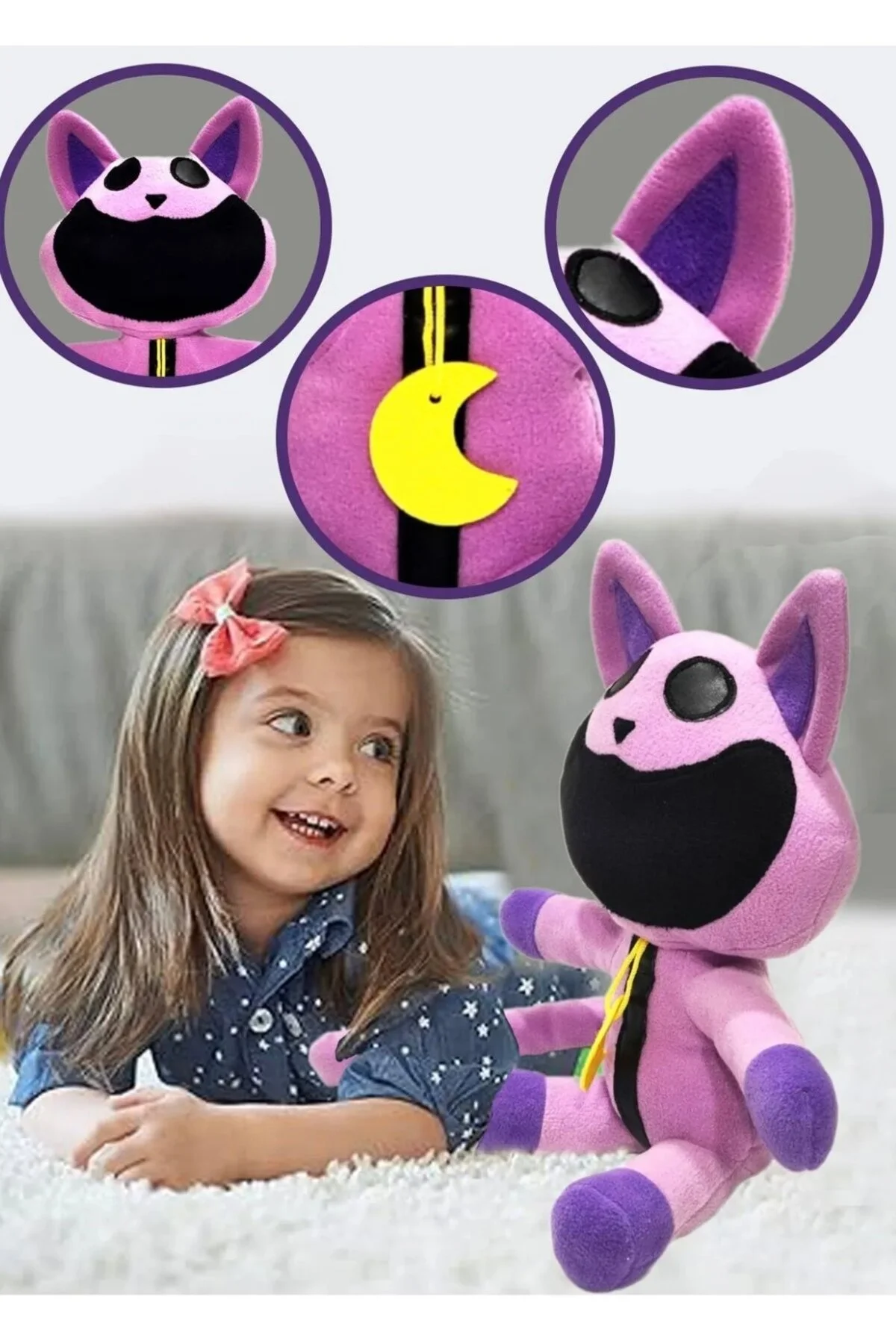 Catnap Peluş Oyuncak Büyük Boy Üretici Firma Açık Mor