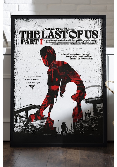 The Last Of Us Part I Siyah Ahşap Çerçeveli Poster, Dekoratif Oyun Duvar Tablosu