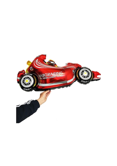 Kırmızı Yarış Arabası Folyo Balon Büyük Boy 52x110 Cm