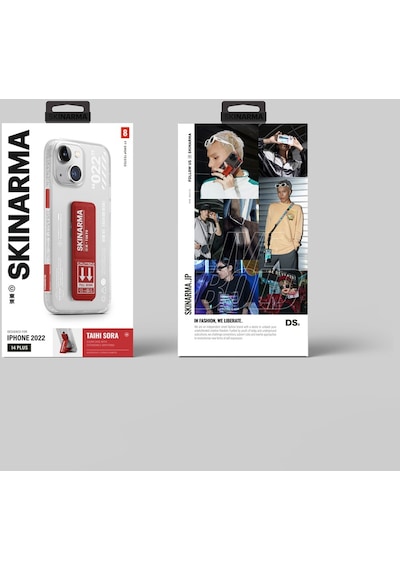 Apple  Uyumlu iPhone 14 Plus Kılıf Skinarma Standlı Şeffaf Tasarımlı Taihi Sora Kapak