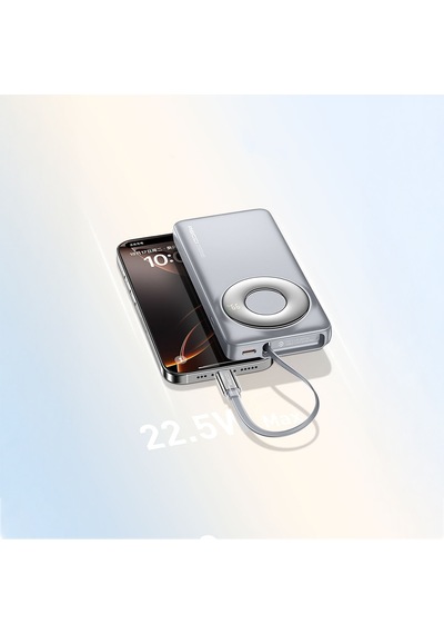 Recci Rpb-p58 Pd Hızlı Şarj Özellikli Type-c Kablolu Powerbank 22.5w 10.000mah Gri