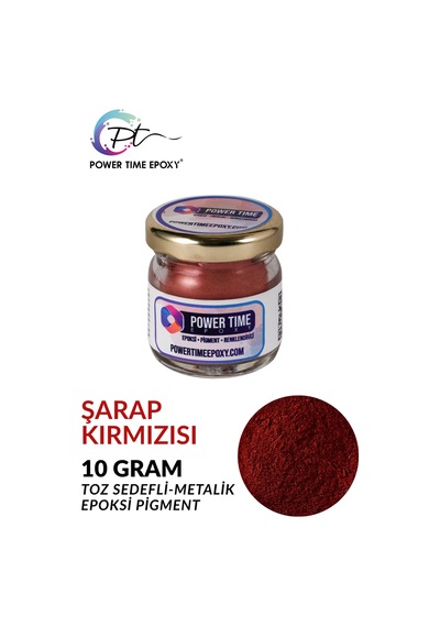 Sedefli Metalik Toz Pigment Boya / Şarap Kırmızısı / Epoksi Için