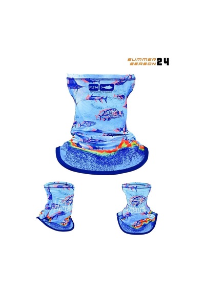 Fujin Pro Angler Neck Gaiter Boyunluk Echo Fish Mavi