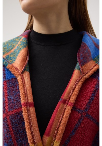 Buly Cozy Soul Kapüşonlu Panço Çok Renkli