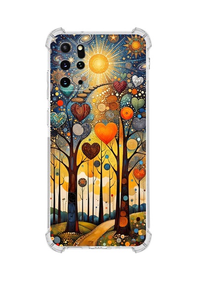 Printify Samsung Galaxy S20 Plus İle Uyumlu Düşlerin Dansı Serisi Yıldız Yolculuğu Tasarımlı Uv Baskılı Köşe Korumalı Antişok Kılıf Şeffaf
