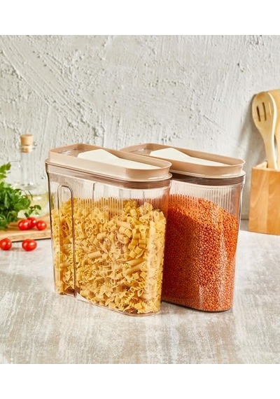 Luks Erzak Saklama Kabı, Şeffaf Bakır 2x4 Lt Genel
