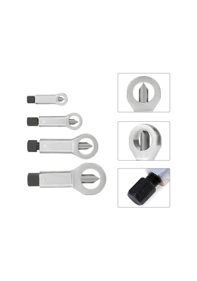 6584 Hasarlı Paslanmış Sıkışmış Çelik Somun Kırıcı Set 4 Parça