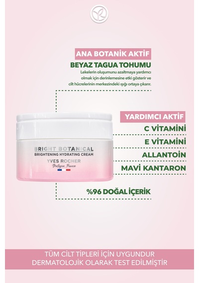 Yves Rocher Bright Botanical-leke Karşıtı, Aydınlatıcı, Ton Eşitleyen Günlük Bakım Kremi-50ml