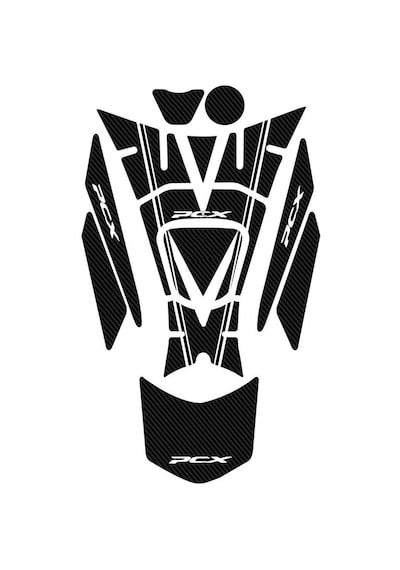 PCX 2018-20 TANK PAD Karbon Siyah 11 Parça
