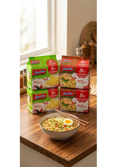 Indomie 5 Li Paket Spesiyal + Sebzeli Hazır Noodle 4 Lü Karma Paket