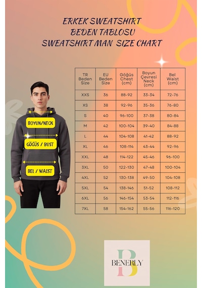 Benerly Erkek Bisiklet Yaka Düşük Kol Oversize Slogan Nakışlı Diagonal Sw Indigo