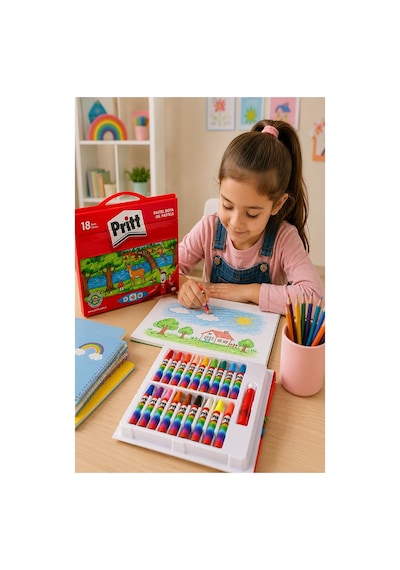 Pastel Boya 18 Renk Plastik Çantalı 1 Paket Pritt Pastel Boya 18 Li Çantalı Parlak Canlı Ve Örtücü Renkler Çok Renkli Pastel Boya 18 Renk Plastik Çantalı 1 Paket Pritt Pastel Boya 18 Li Çantalı Parlak Canlı Ve Örtücü Renkler Çok Renkli