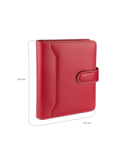 Organizer Ajanda Tarihsiz Kareli 17x22 CM - Kırmızı
