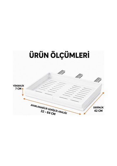 Teleskopik Dolap İçi Düzenleyici, Büyüyüp Küçülebilir Raylı Dolap Organizeri, Ayarlanabilir Sürgülü Mutfak Diğer