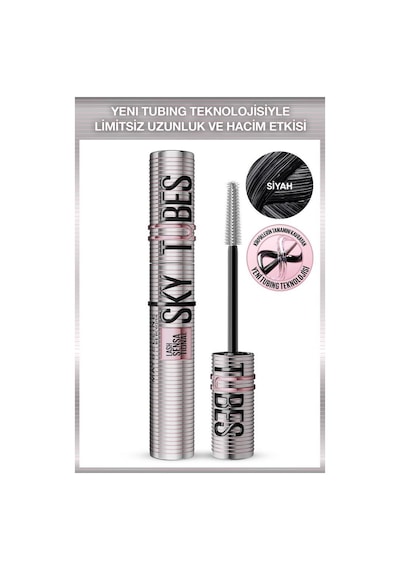 Lash Sensational Sky Tubes Maskara - Limitsiz Uzunluk Ve Hacim Etkisi Veren Tubing Maskara 3600531721534-11247 0