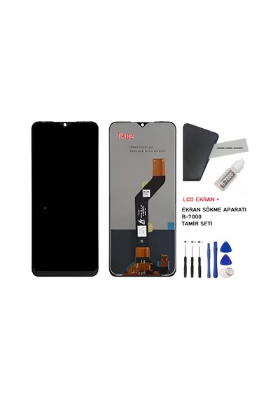 Tkgz - İnfinix Hot 10t Uyumlu Lcd Ekran Dokunmatik Servis + B-7000 + Tamir Seti