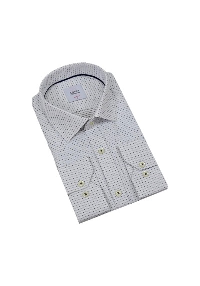 Erkek Puantiyeli Slim Fitt Uzun Kol Gömlek 2403 Bgl-st04376 Siyah