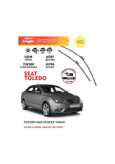 Seat Toledo Cam Silgeç Seti 2018 Model Araca Uyumlu