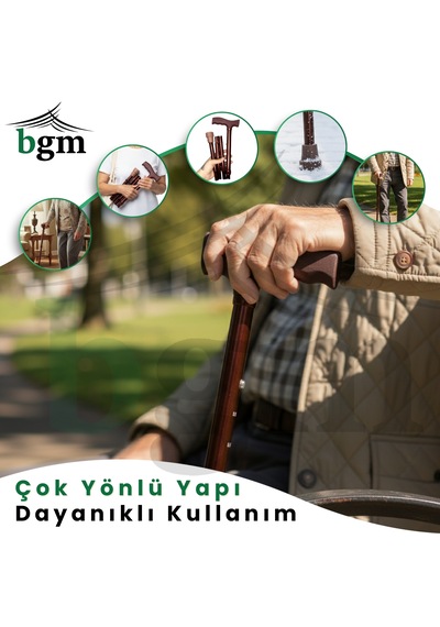 Baston Katlanabilir Denge Bastonu Yüksek Kalite Ayarlanabilir Kahverengi-bronz Baston