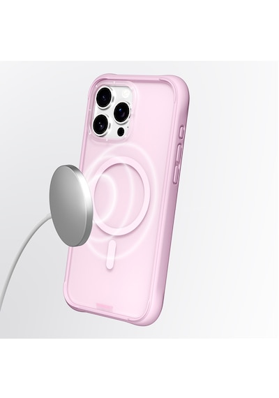 Apple Uyumlu iPhone 16 Pro Max Kılıf M-safe Şarj Özellikli Youngkit Macaroon Serisi Kapak Pembe