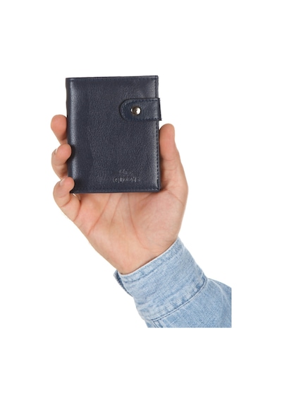 Newish Polo Erkek Deri Bozuk Para Hazneli Kartlık Cüzdan 10x12cm New179 Lacivert