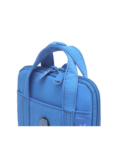 Smart Bags Mikro Poly Kumaş Askılı Mini Boy Kadın Cüzdanı 3346 Mavi