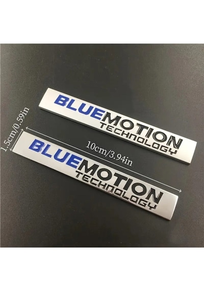 Bluemotion Metal Araba Amblemi - Yüksek Kaliteli Metal Plaka Çerçevesi Ve Bagaj Rozeti 2adet