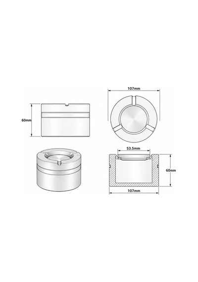 Sh Sunup Sn-37926 Araç Ev Dış Mekan İçin Metal Küllük Kaydırmaz Tabanlı Açılır Kapanır Najmaddin