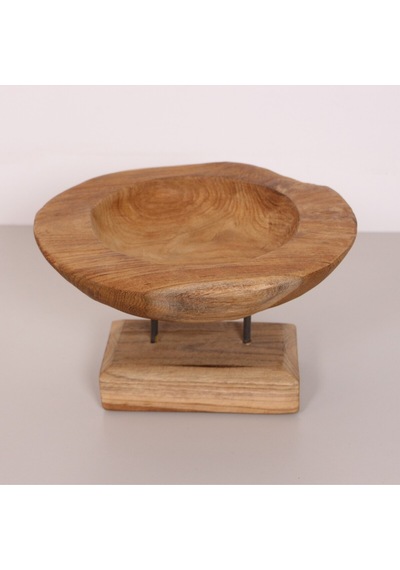 Carvıng - Teak Ağacından Oyma Masa Üstü Dekor 30x18 Cm