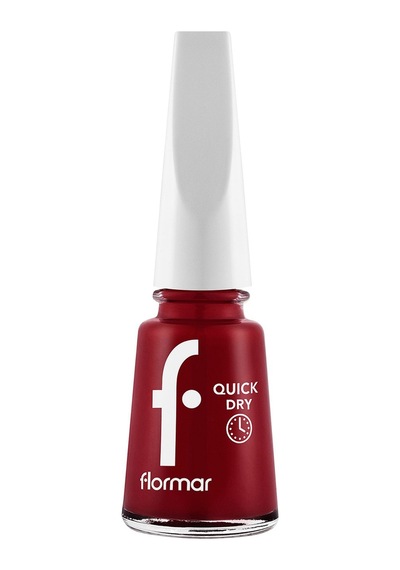 Flormar Quick Dry Hızlı Kuruyan İnce Yapılı & Parlak Bitişli Oje Qd06 Fiery Red New