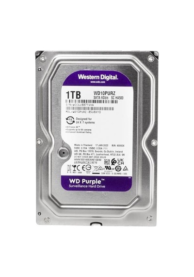 Western Digital Purple Wd10purz 1 Tb Sata 6gb/s 7-24 Güvenlik Harddisk Standart
