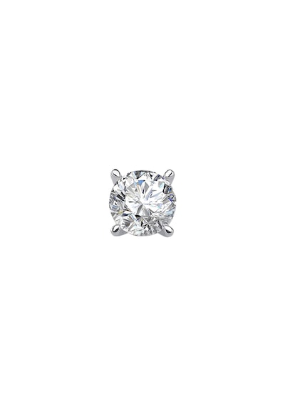 Beyaz Topaz Taşlı Modern Tektaş Erkek Küpesi 0802e0033