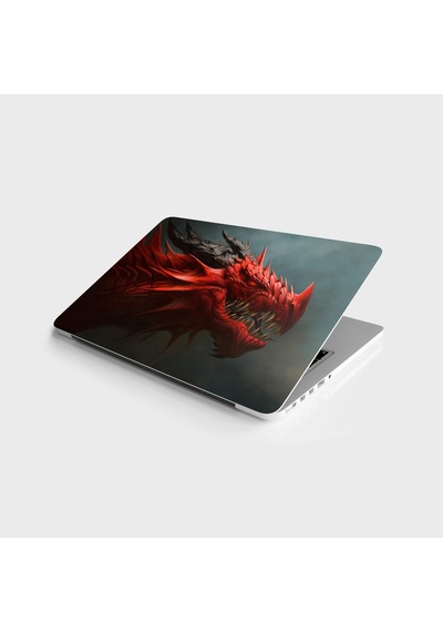 Laptop Sticker Bilgisayar Notebook Pc Kaplama Etiketi Kızıl Ejder