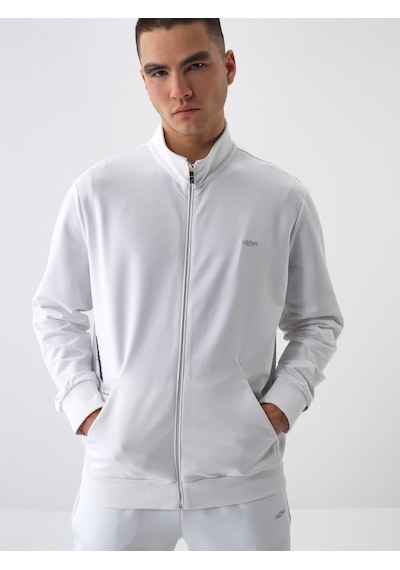 Xint Beyaz Pamuk Dokulu Regular Fit Sweat Mont 350194