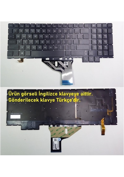 HP Uyumlu Omen 15-Ce047Tx, 15-Ce048Tx, 15-Ce049Tx Klavye (Rgb) - 539182690