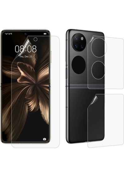 Microcase Huawei P50 Pocket Hydrogel Esnek Ön Arka Koruma Filmi