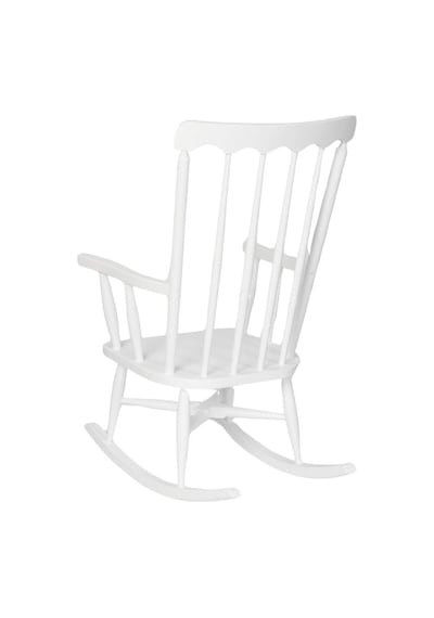 Dakota Rocker Amerikan Retro Ahşap Sallanır Sandalye Beyaz
