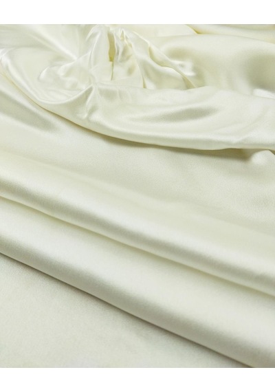 Kırık Beyaz Renkte Saten Kumaş En 130 Cm X Boy 120 Cm -10388 Beyaz