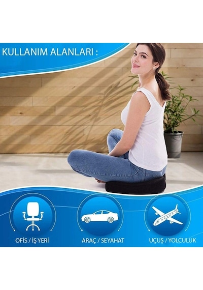 Visko Araç Minderi , Kuyruk Sokumu , Ortopedik Hafızalı U Koltuk Minder ,oto Minder