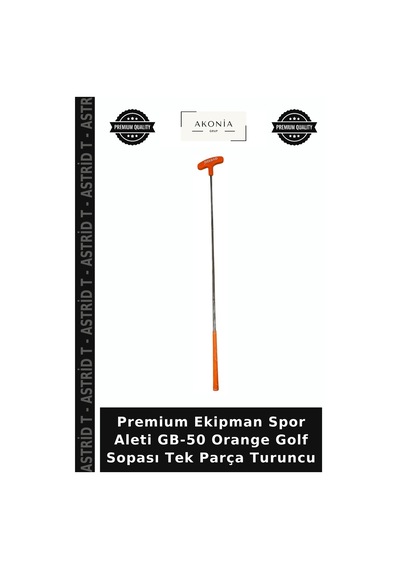 Premium Ekipman Spor Aleti Gb-50 Orange Golf Sopası Tek Parça Turuncu